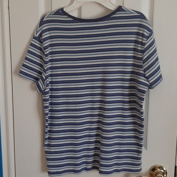 Striped blue short sleeve t-shirt - Picture 2 of 4